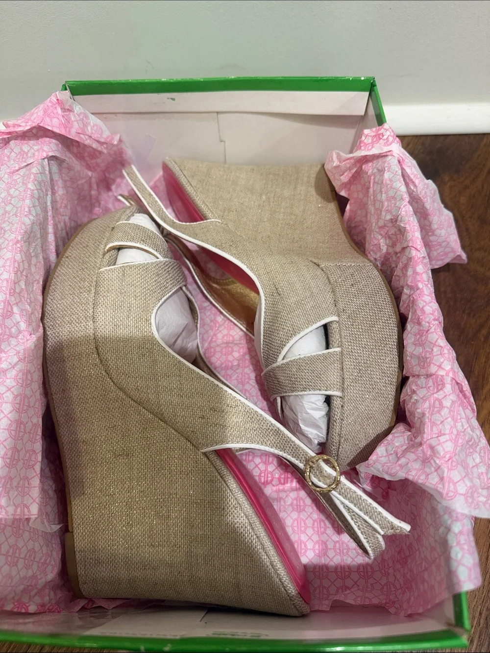 Tory Burch Picture Perfect Espadrille tan with gold fleck